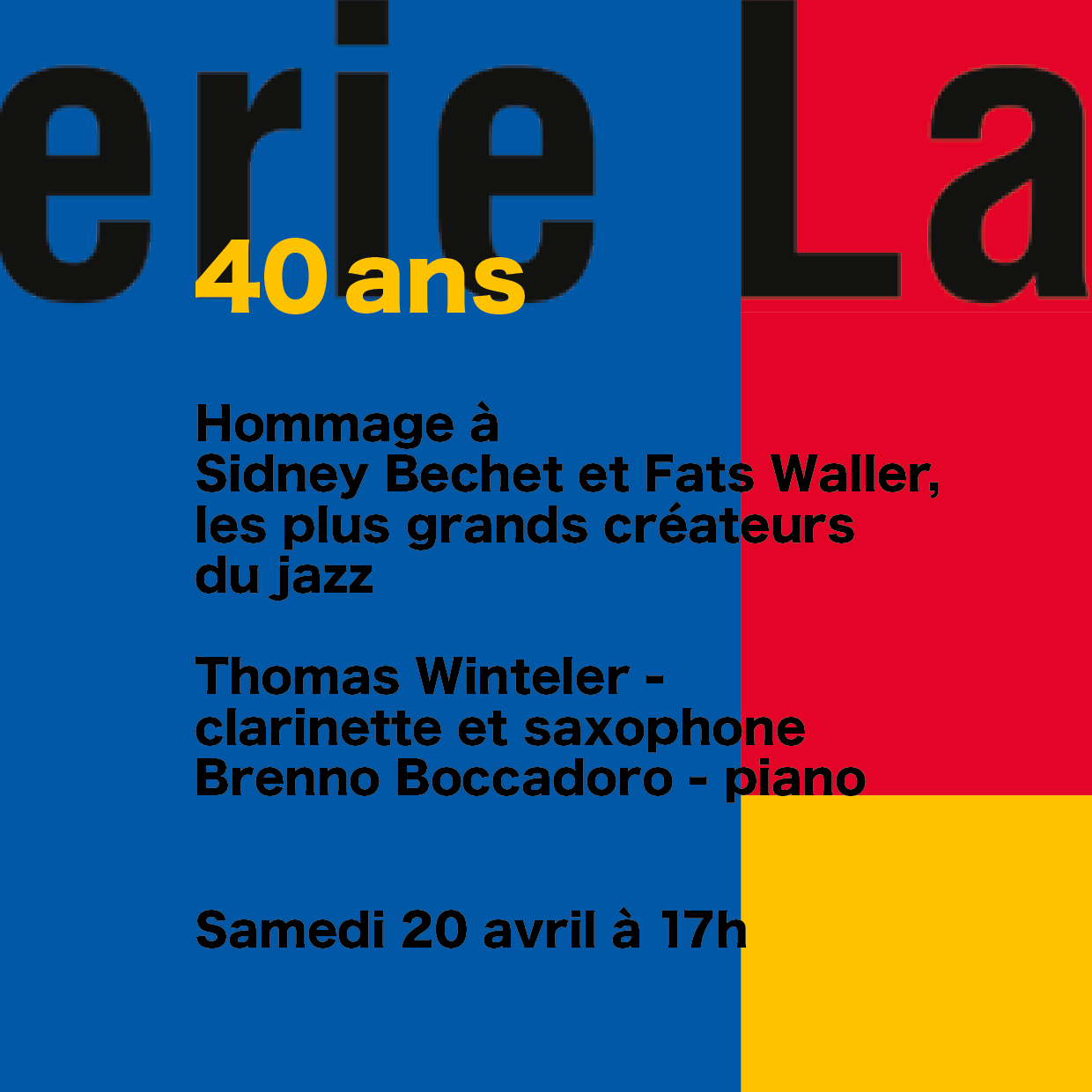 CONCERT 40 ANS 20 AVRIL 2024